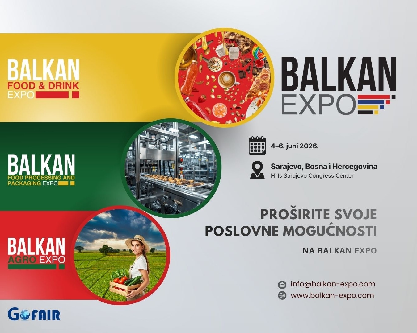 SARAJEVO DOMAĆIN “BALKAN EXPO 2026” – NAJVEĆEG SAJMA HRANE U BOSNI I HERCEGOVINI