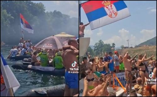"Ne volim te Alija" i fotografije ratnih zločinaca u Bajinoj Bašti: Drinska regata pretvorena u nacionalistički skup